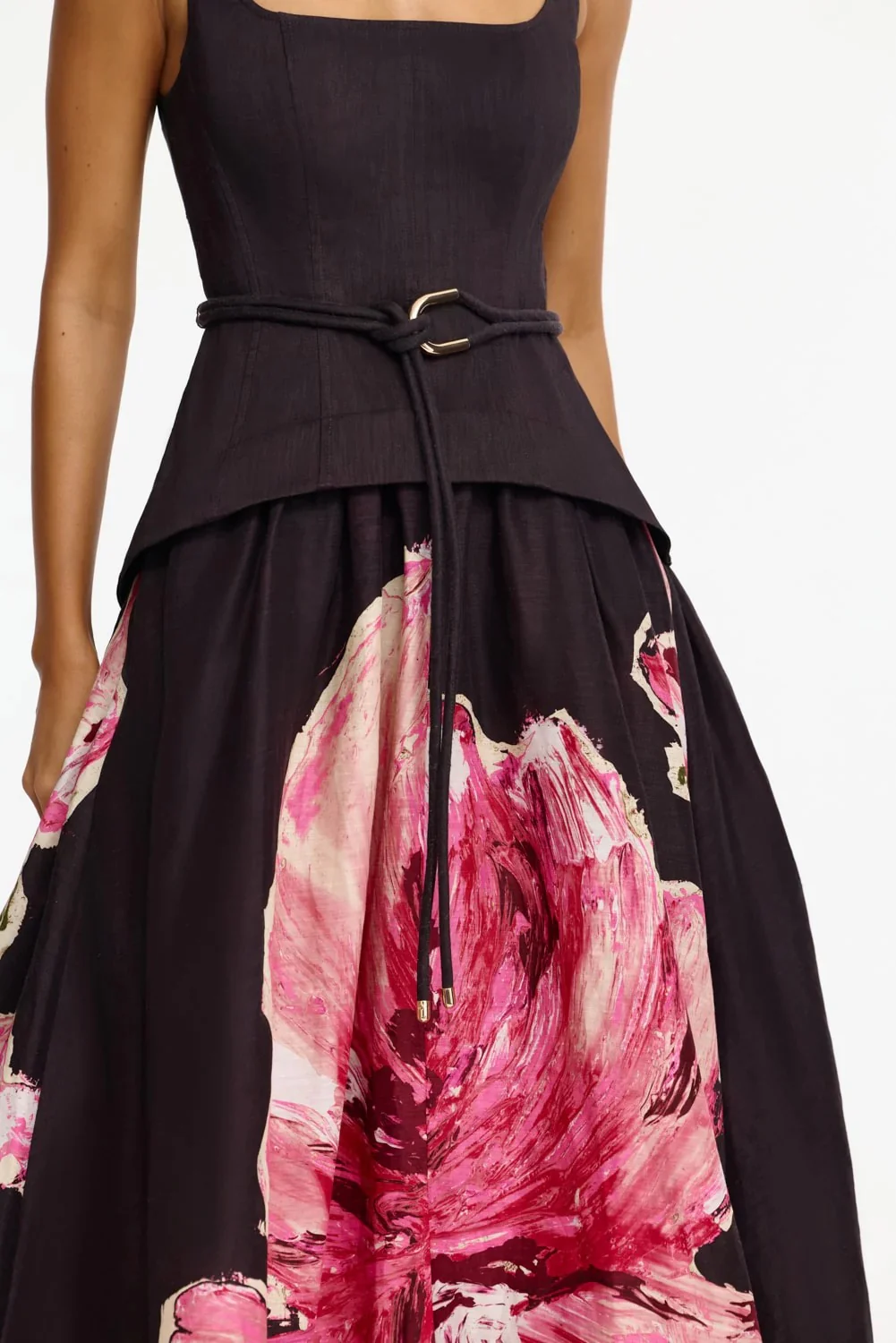 Acler Actonhill Maxi Dress - Garnet Magnolia - Image 4