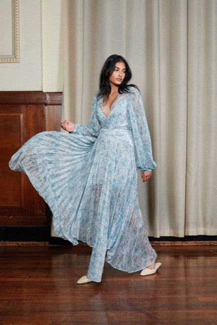 Acler Astone Dress - Blue Floral - Image 12