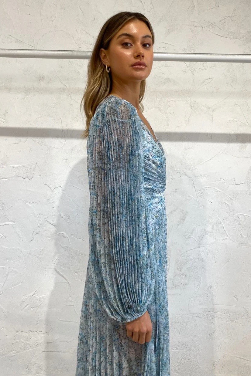 Acler Astone Dress - Blue Floral - Image 7