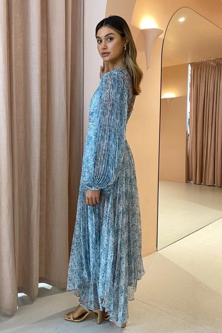 Acler Astone Dress - Blue Floral - Image 9