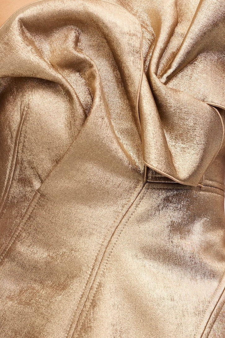 Acler Finwood Mini Dress - Gold - Image 4