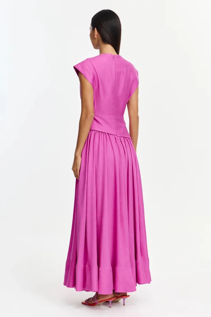 Acler Mannersly Maxi Dress - Pink Topaz - Image 3