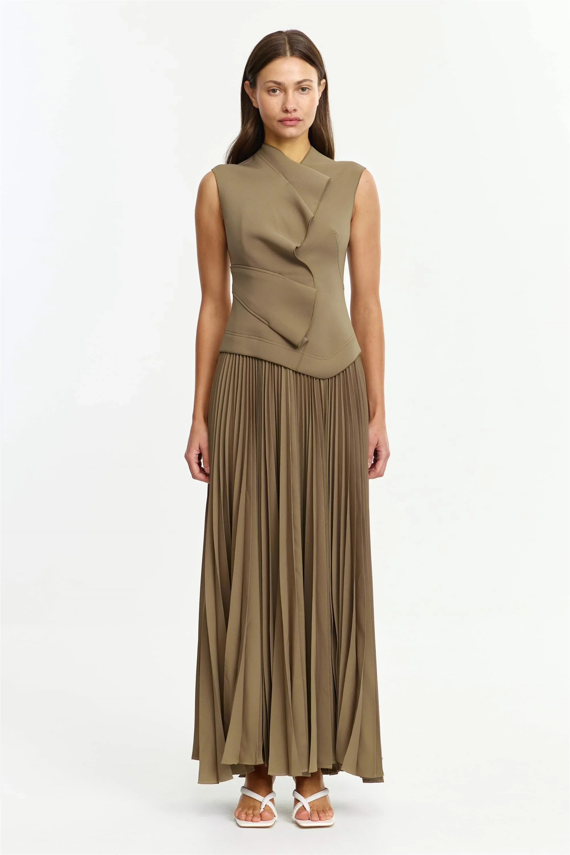 Acler Miner Maxi Dress - Pecan