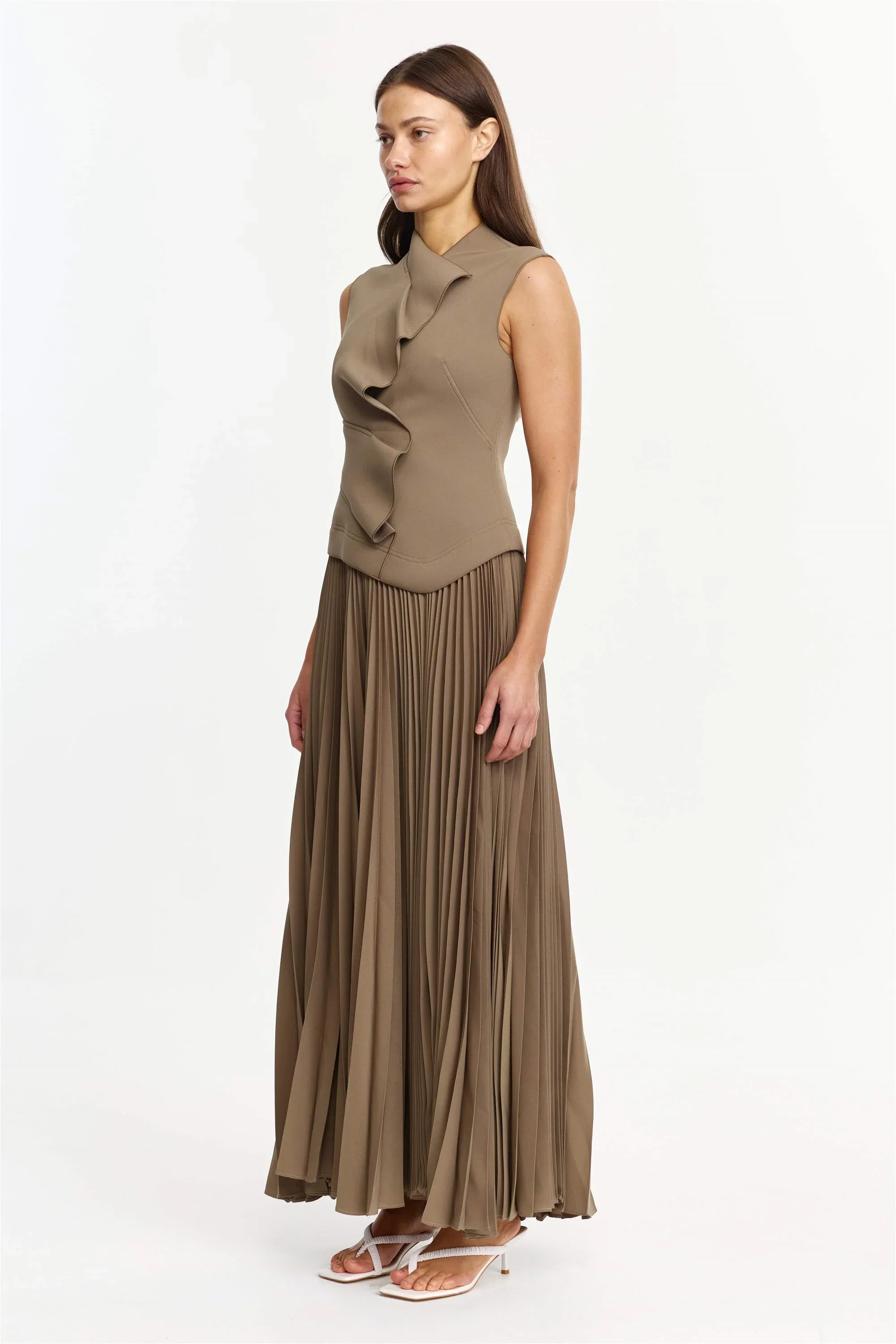 Acler Miner Maxi Dress - Pecan - Image 2
