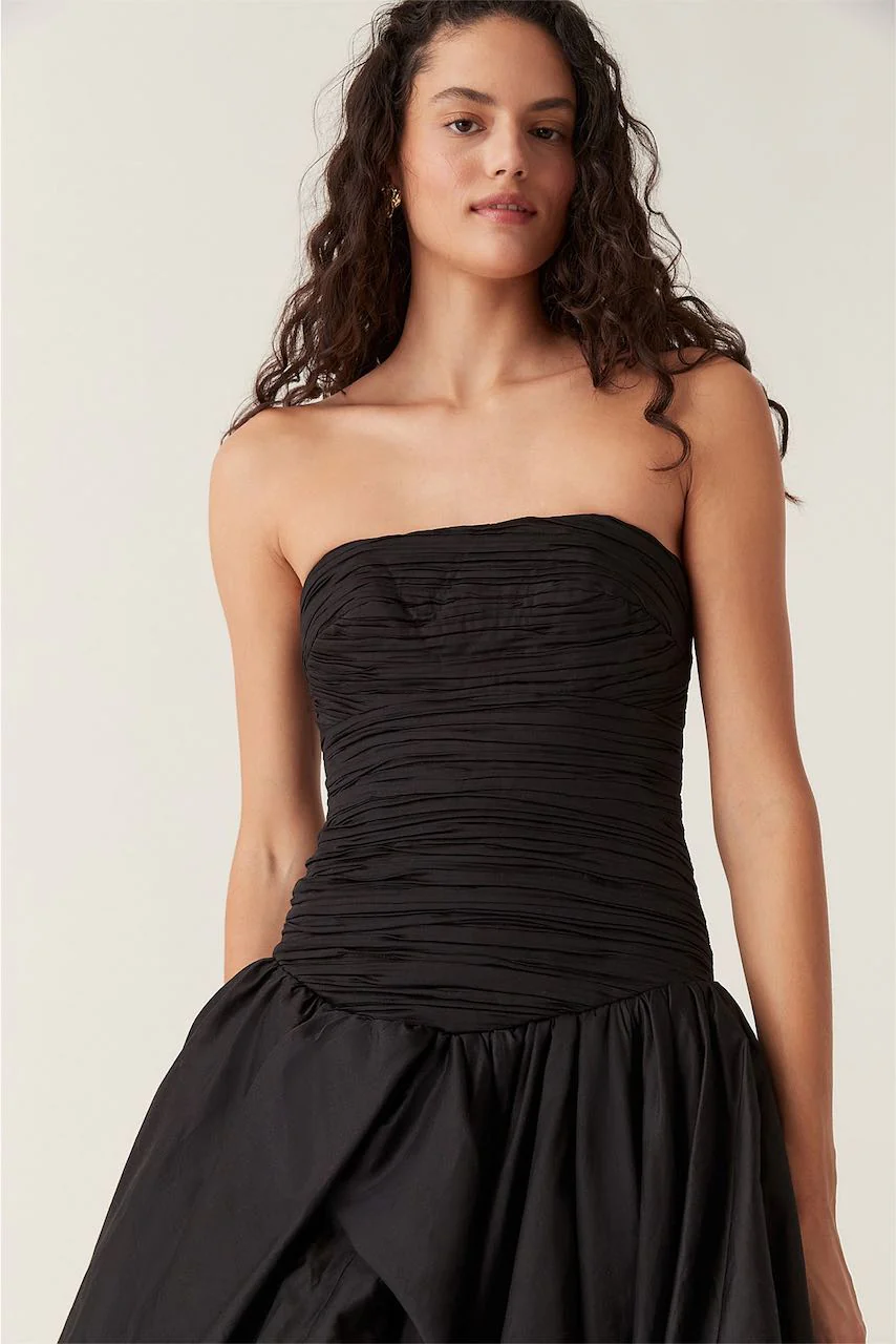 Aje Violette Bubble Hem Maxi Dress - Black - Image 3