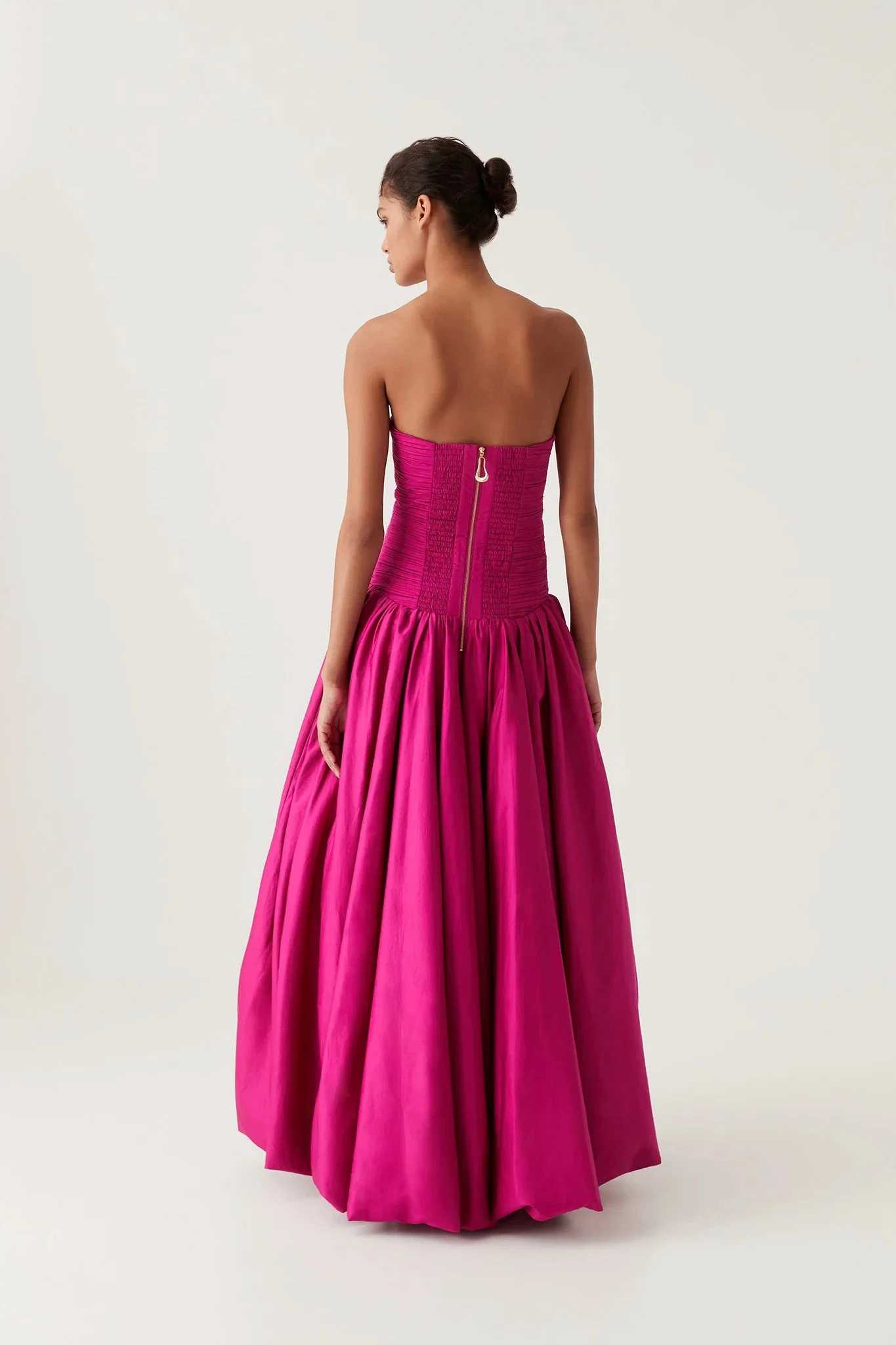 Aje Violette Bubble Hem Maxi Dress - Deep Magenta - Image 3