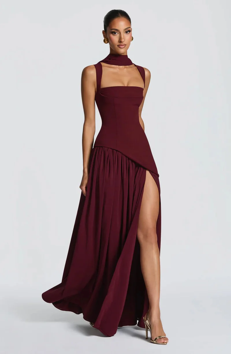 Babyboo Talulah Maxi Dress - Cherry Lacquer - Image 4
