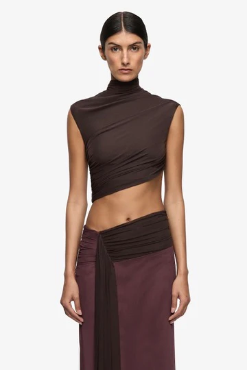 Bec & Bridge Conni Twist Maxi Dress - Aubergine/Dark Choc - Image 3
