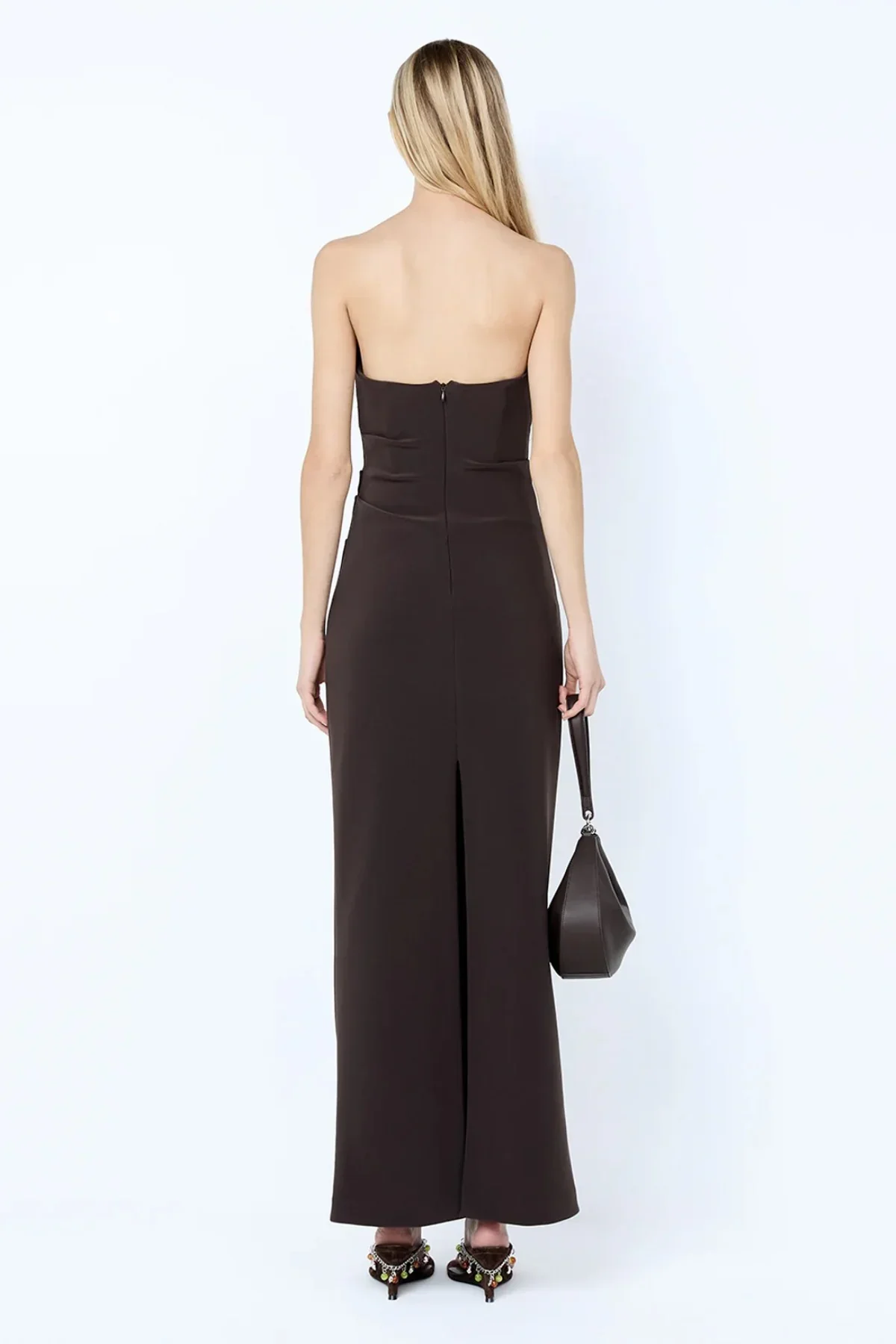Bec & Bridge Lior Strapless Dress- Espresso - Image 4