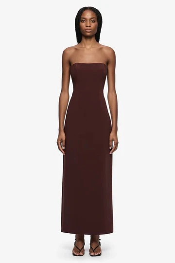 Bec & Bridge Romee Strapless Maxi Dress - Raisin