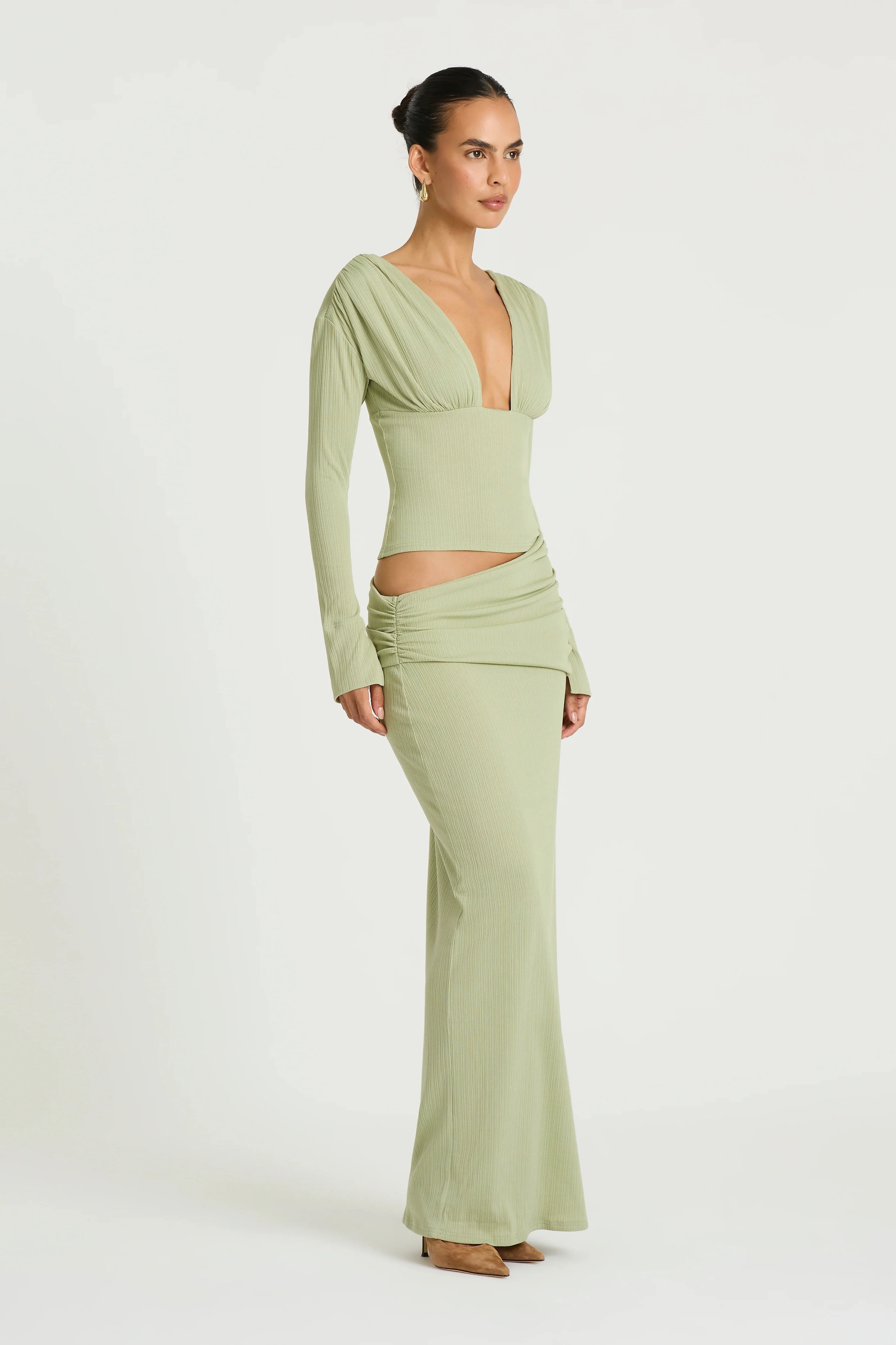 Benni Agnes Maxi Dress - Pistachio - Image 2