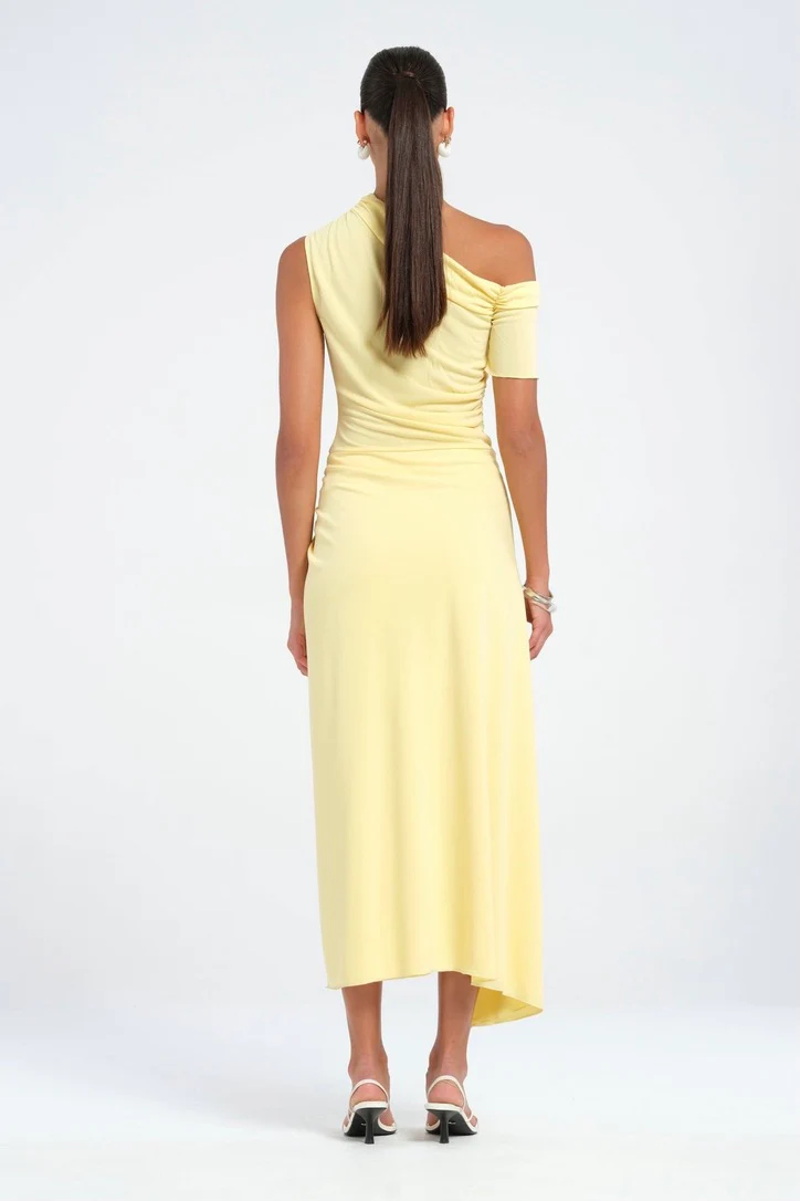 Benni Cleo One Shoulder Maxi Dress - Butter - Image 3