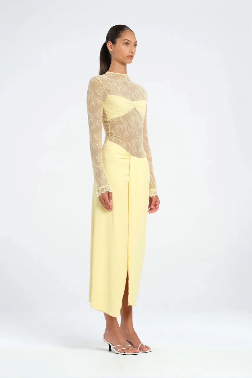 Benni Colton Midi Dress - Butter - Image 2