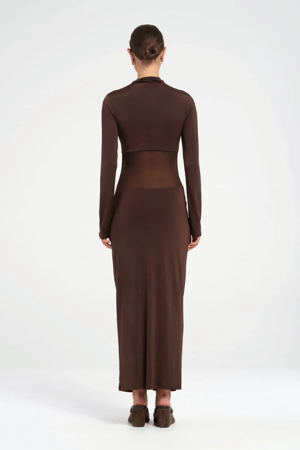 Benni Dora Maxi Dress - Chocolate - Image 3