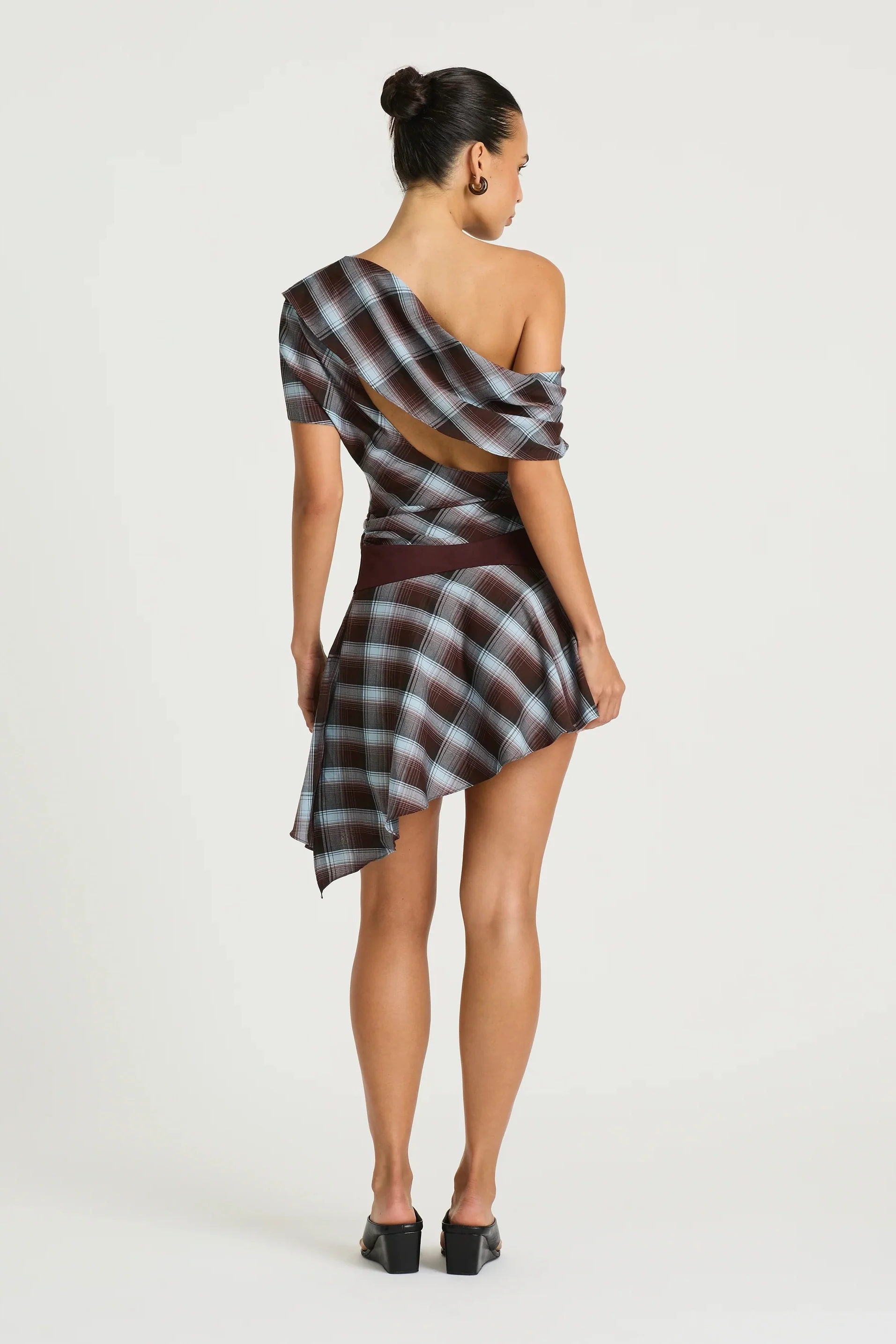 Benni Faye Mini Dress - Haze Check - Image 3