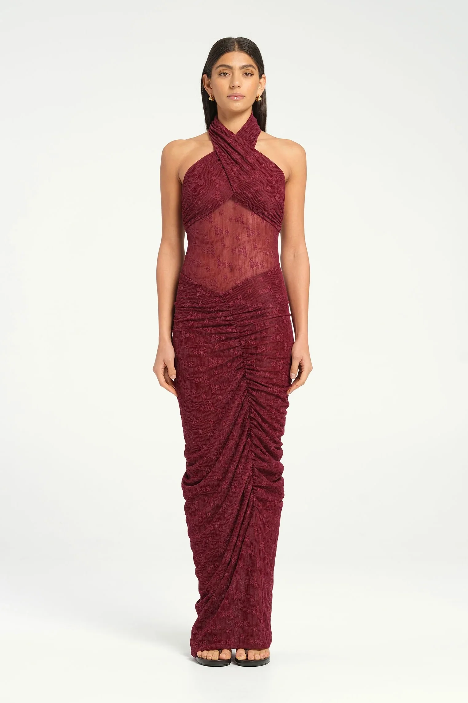 Benni Hudson Lace Maxi Dress - Sangria