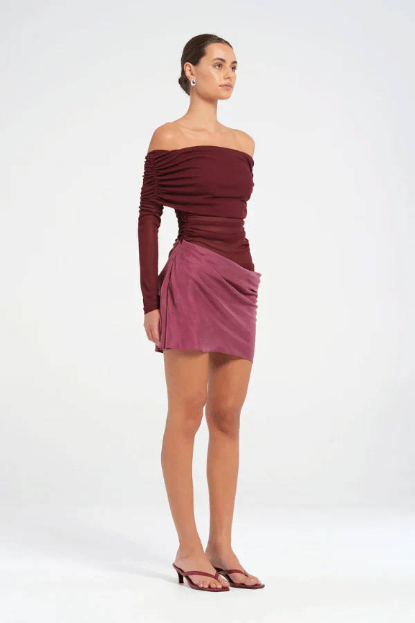 Benni Luca Mini Dress - Plum - Image 2