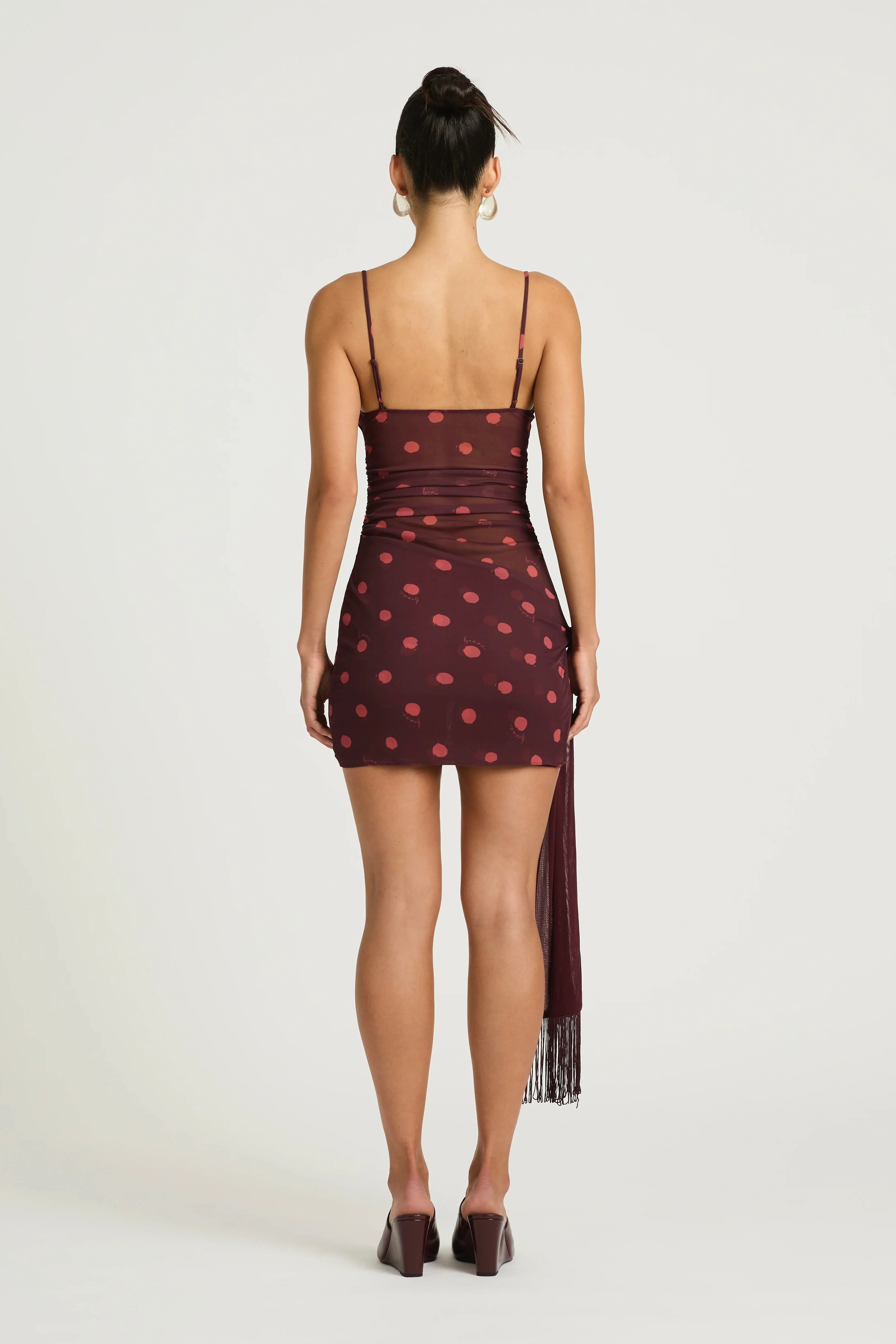 Benni Piper Twist Dress - Plum Spot - Image 3