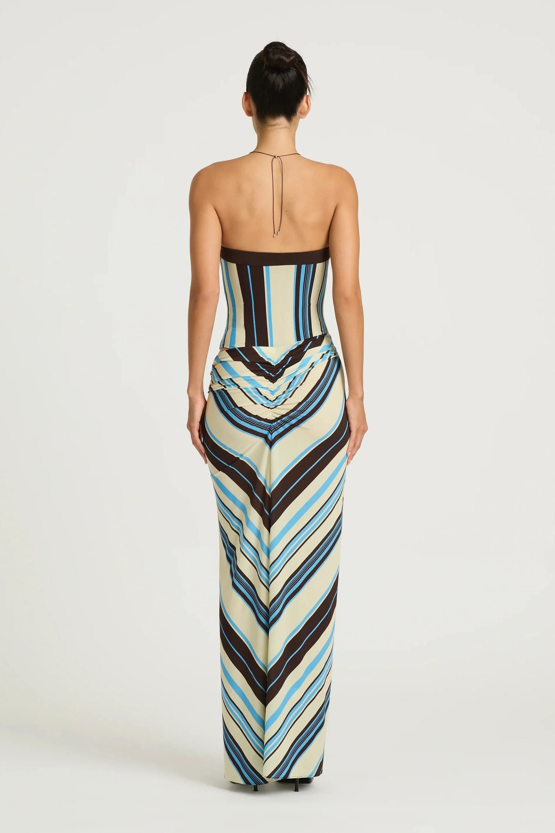 Benni Rumi Strapless Maxi Dress - Ocean Stripe - Image 4