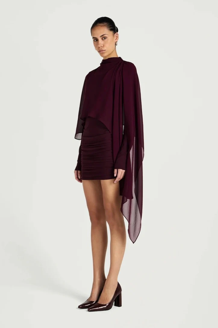 Benni Silas Mini Dress - Grape - Image 2
