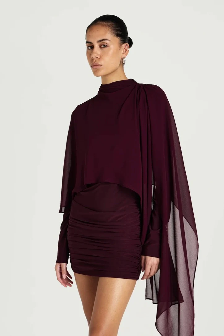 Benni Silas Mini Dress - Grape - Image 3
