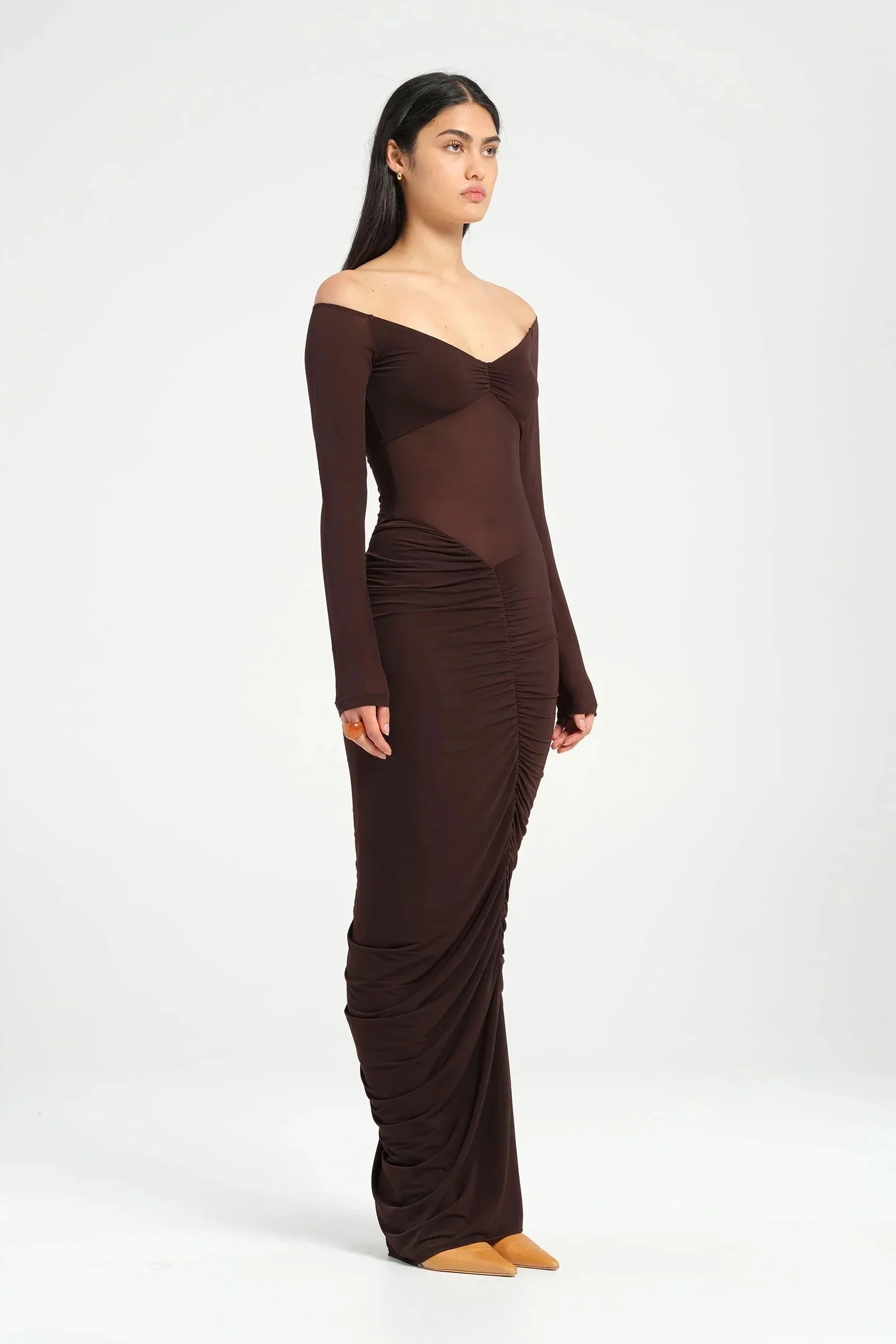 Benni Wilma Maxi Dress - Chocolate - Image 2