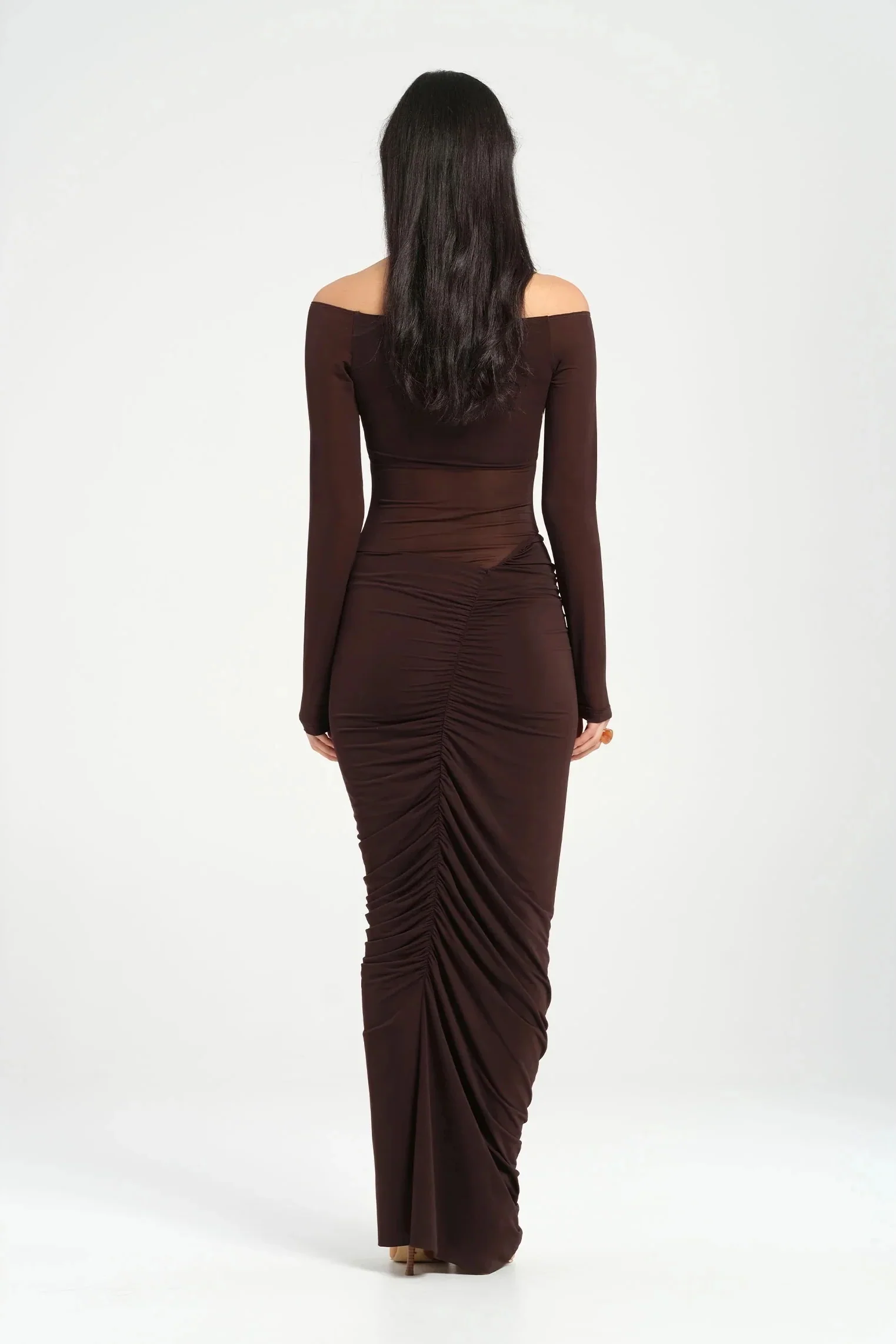 Benni Wilma Maxi Dress - Chocolate - Image 3