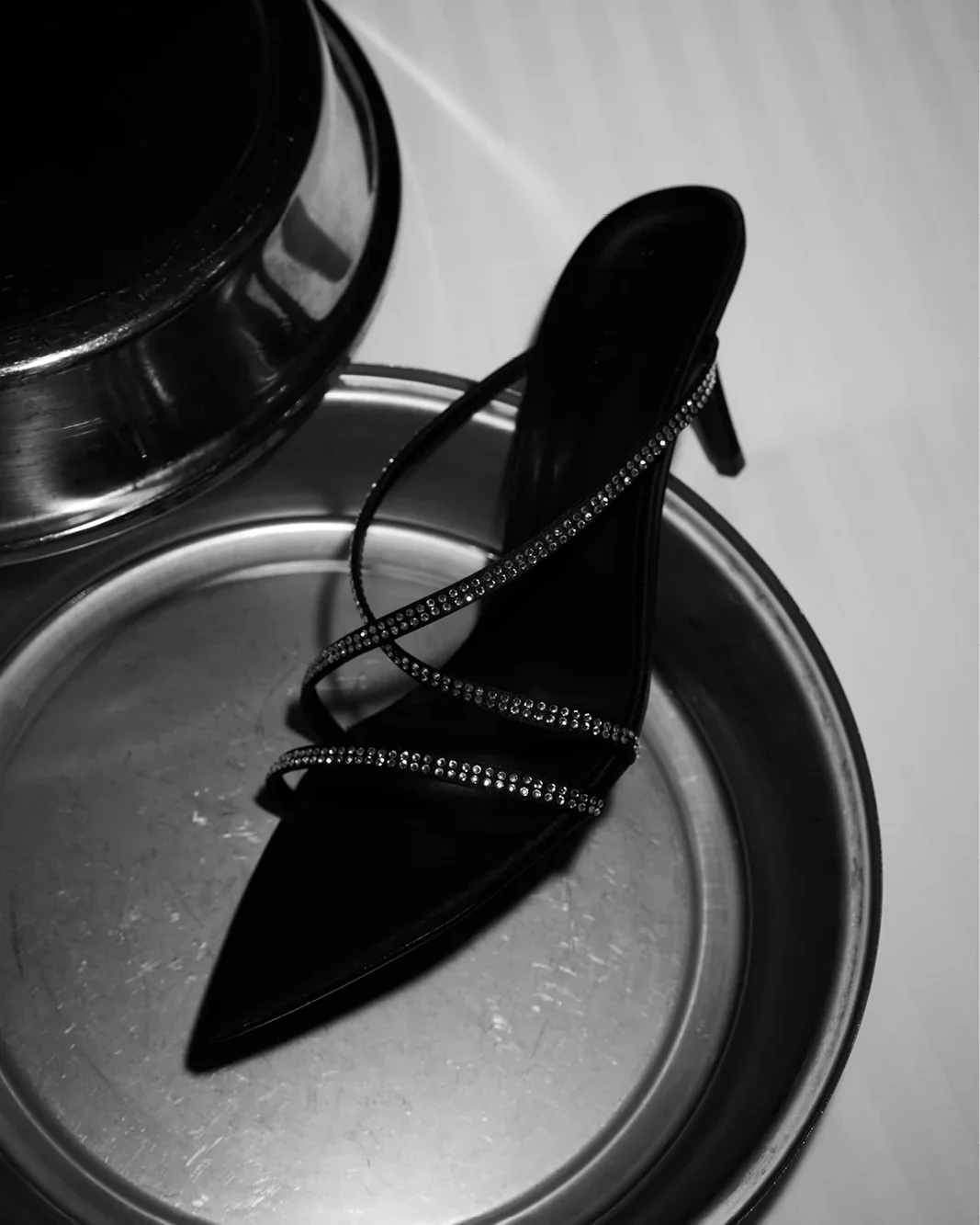 Billini Effy Heels - Black Satin Diamante - Image 6