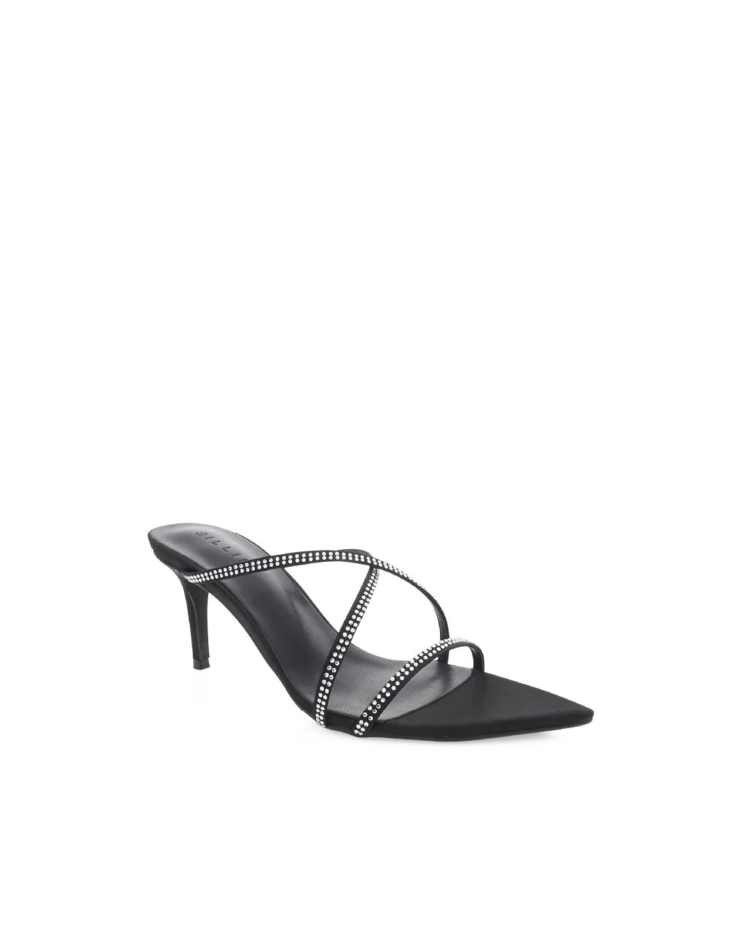 Billini Effy Heels - Black Satin Diamante - Image 8