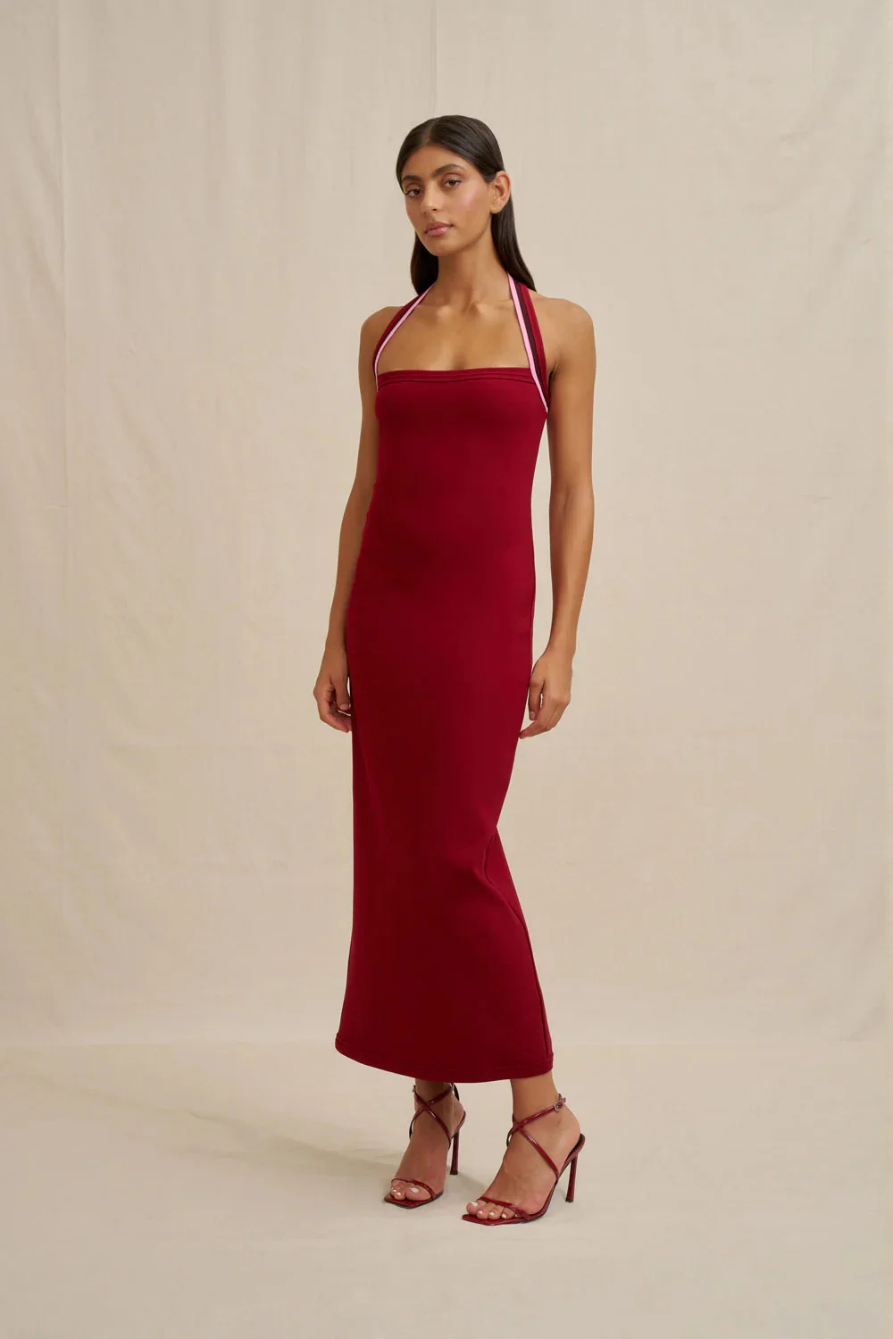 By Johnny Eliza Midi Dress - Wine Pink - Image 2