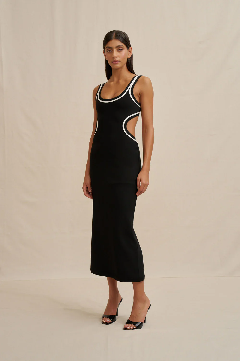 By Johnny Milly Cutout Midi Dress - Black