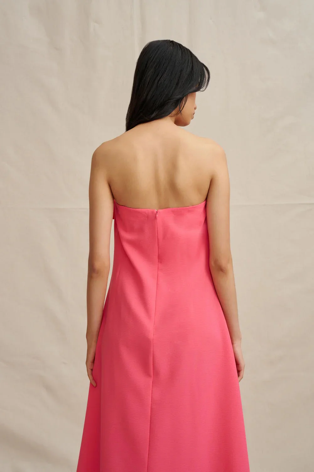 By Johnny Sabrina Strapless Maxi Dress - Coral Pink - Image 6