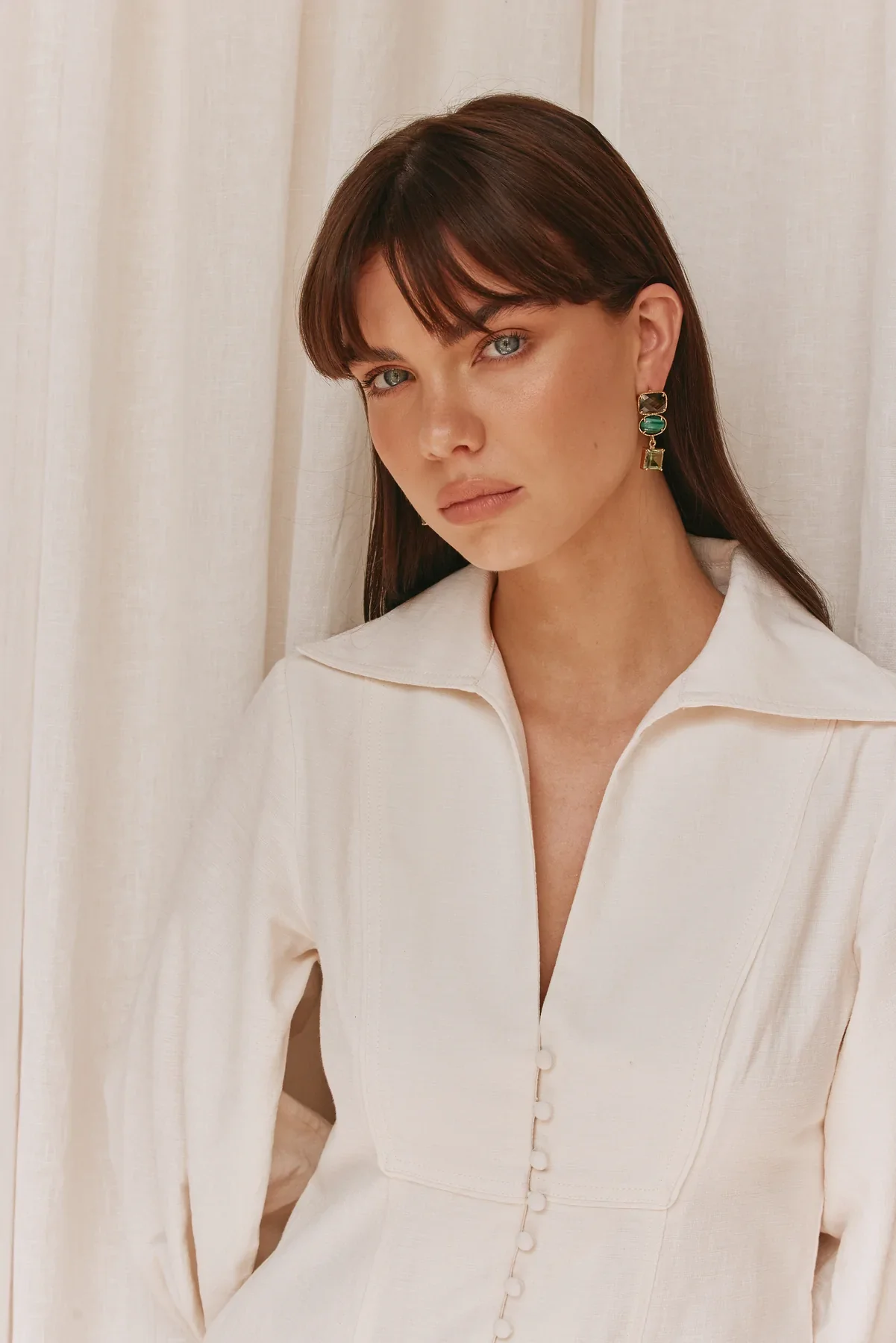 Christie Nicolaides Giovanna Earrings - Green - Image 4