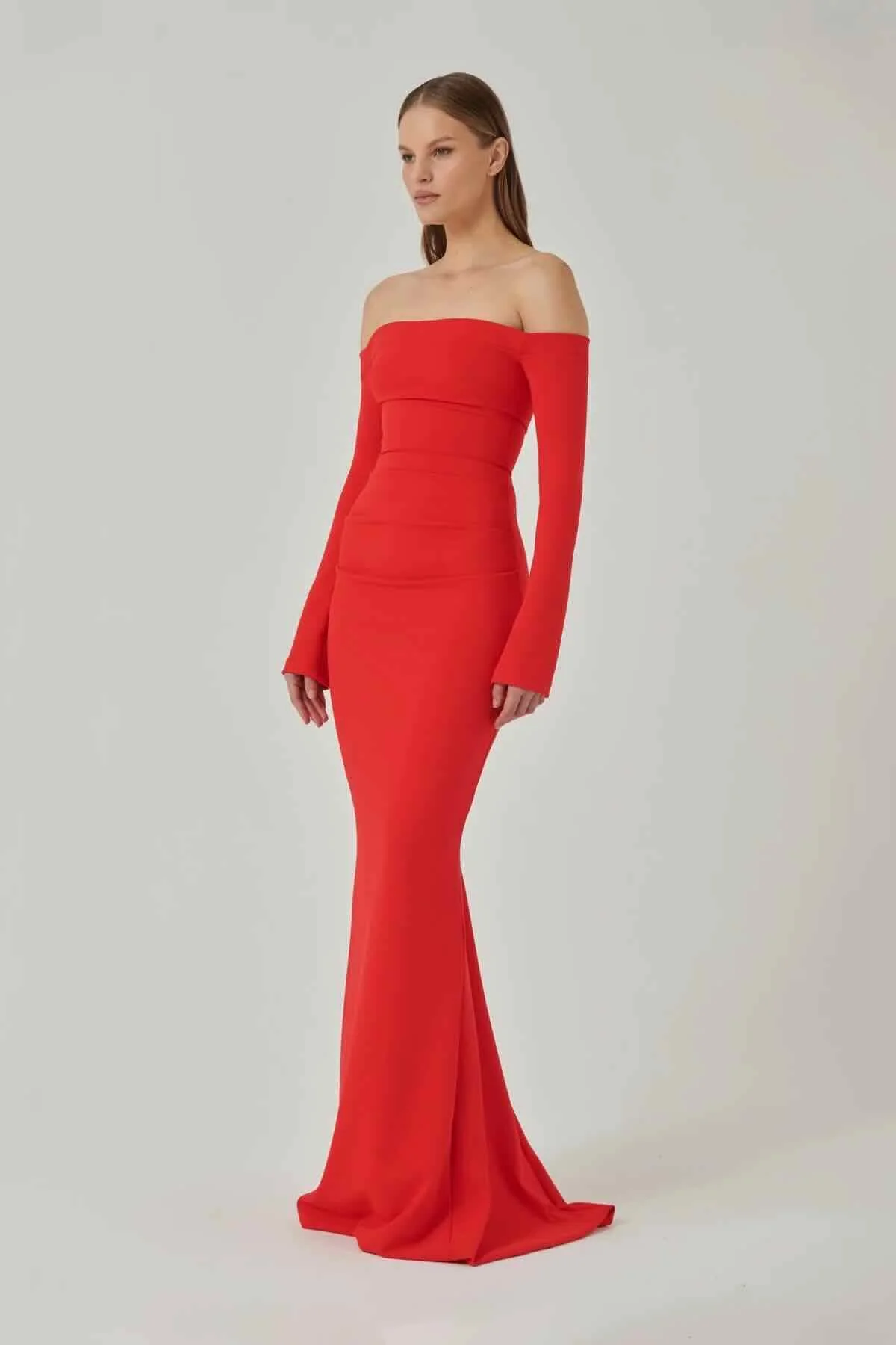 Effie Kats Anita Gown - Cherry Red - Image 2