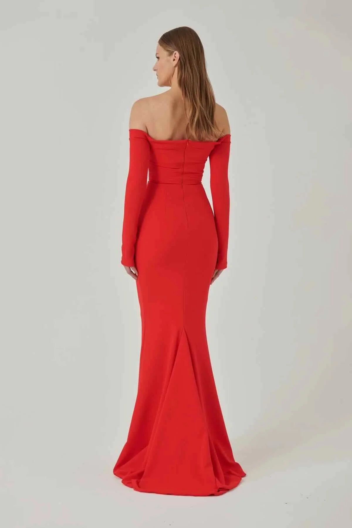 Effie Kats Anita Gown - Cherry Red - Image 4