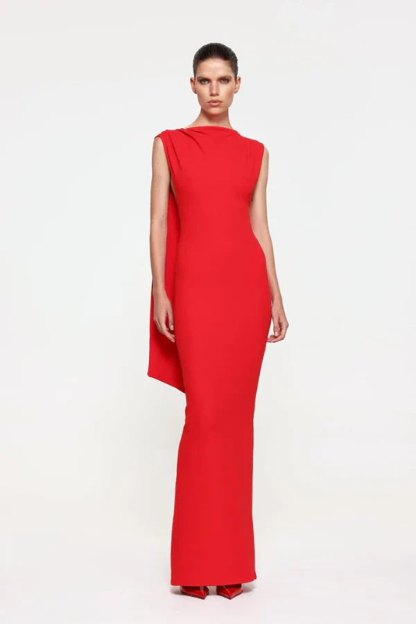 Effie Kats Audrey Gown - Cherry Red - Image 7