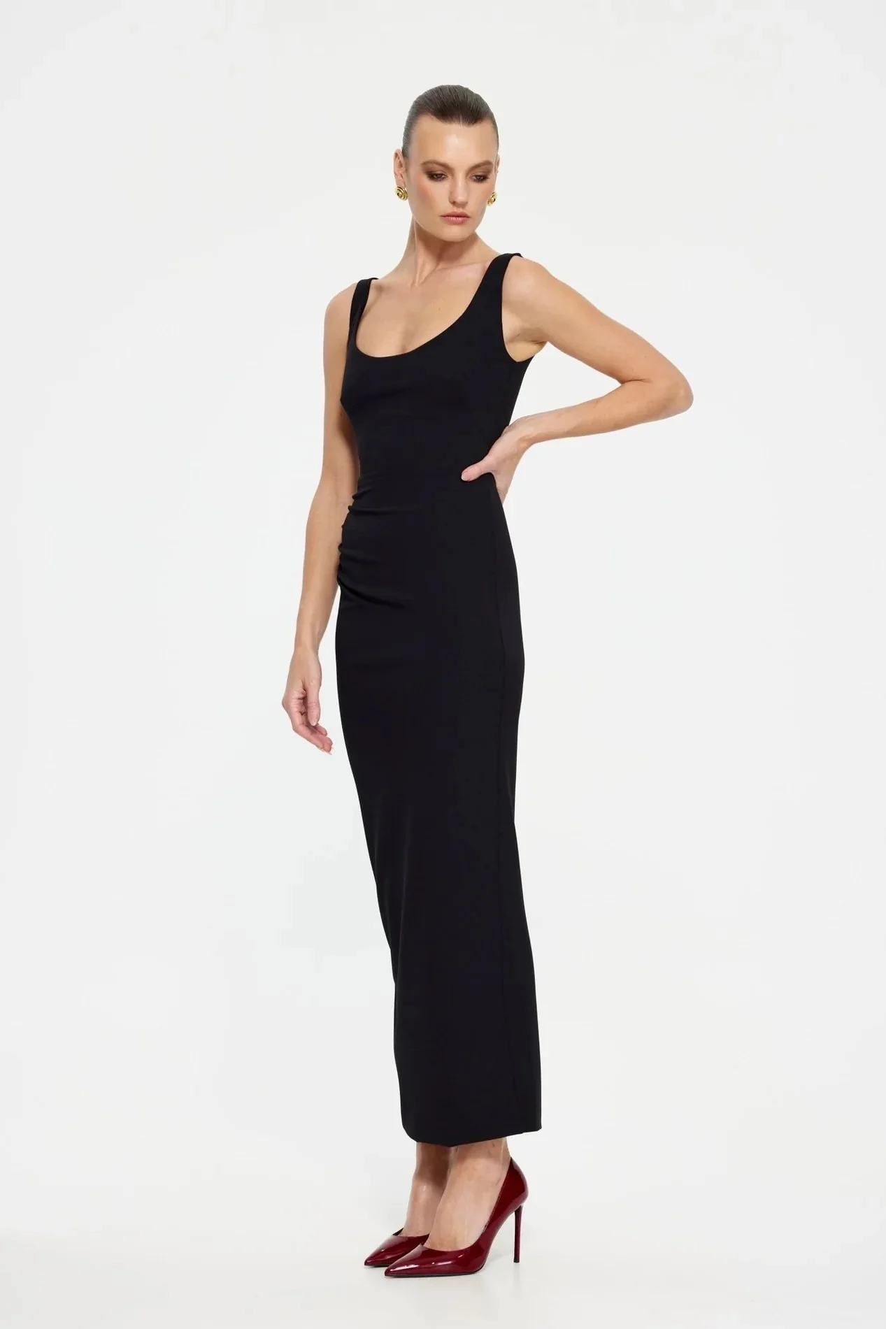 Effie Kats Gabel Midi Dress - Black - Image 2
