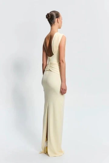 Effie Kats Greer Gown - Lemon - Image 4