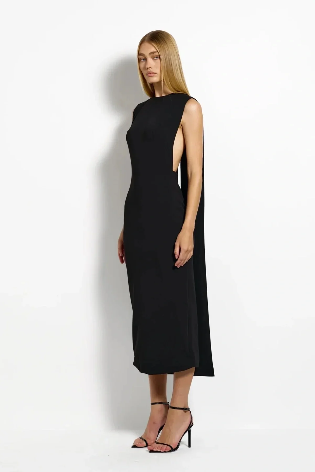 Effie Kats Kaya Midi Dress - Black - Image 2