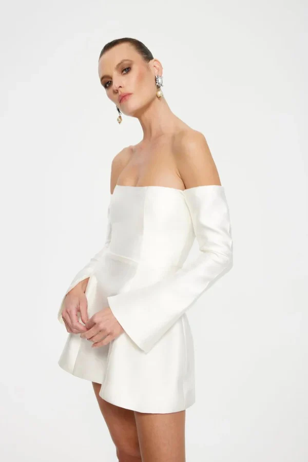 Effie Kats Martini Mini Dress - Ivory - Image 2