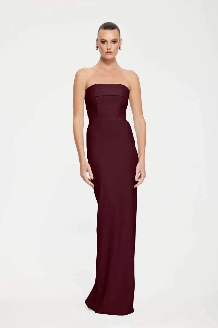 Effie Kats Monroe Gown - Wine - Image 2