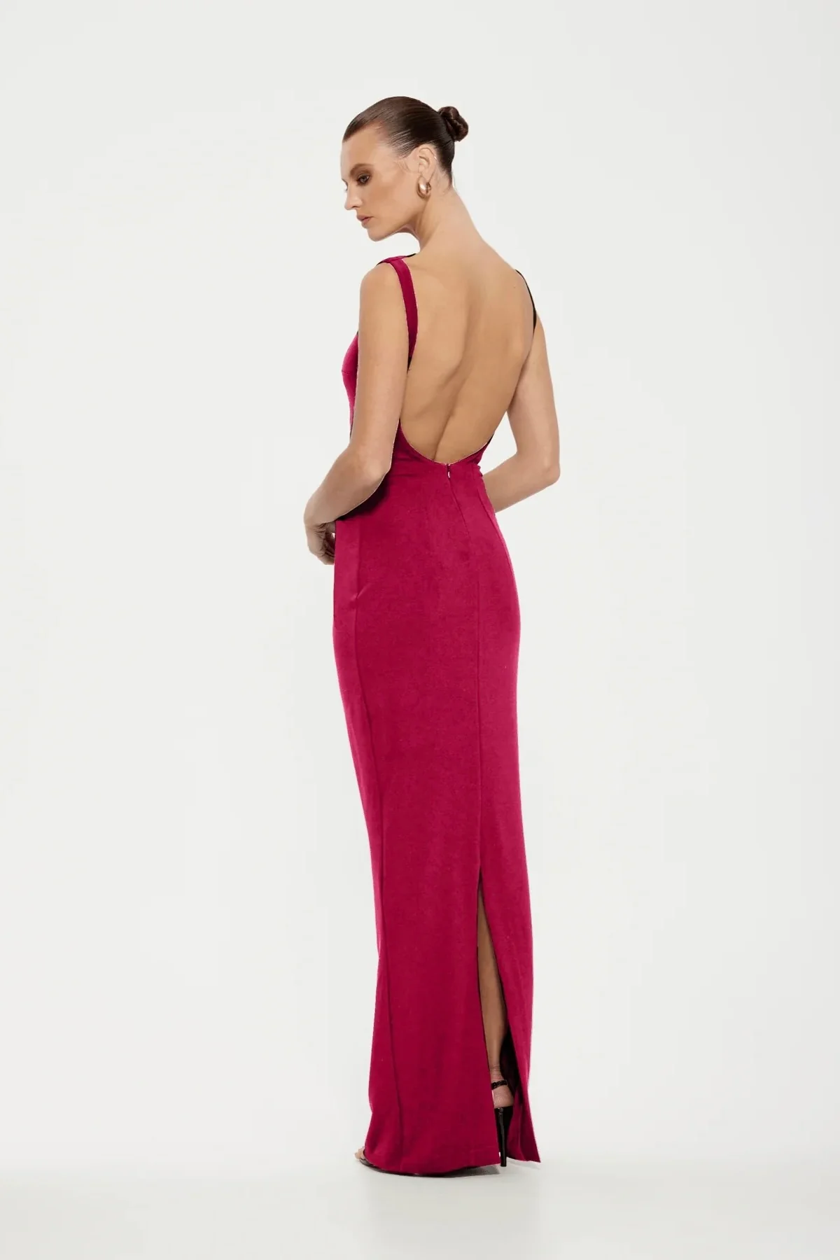 Effie Kats Verona Gown - Raspberry - Image 2