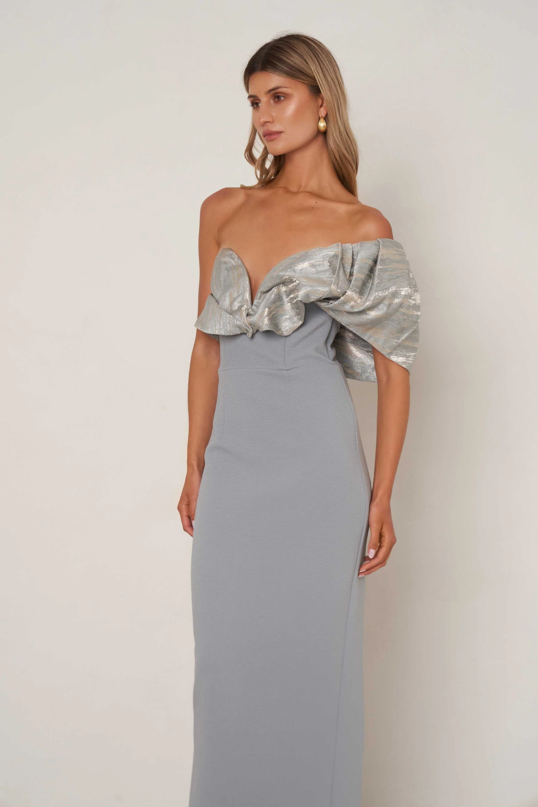 Elle Zeitoune Naomi Dress - Slate Blue - Image 3