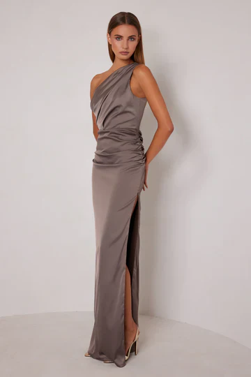 Elle Zeitoune Alanna Maxi Dress - Taupe - Image 2