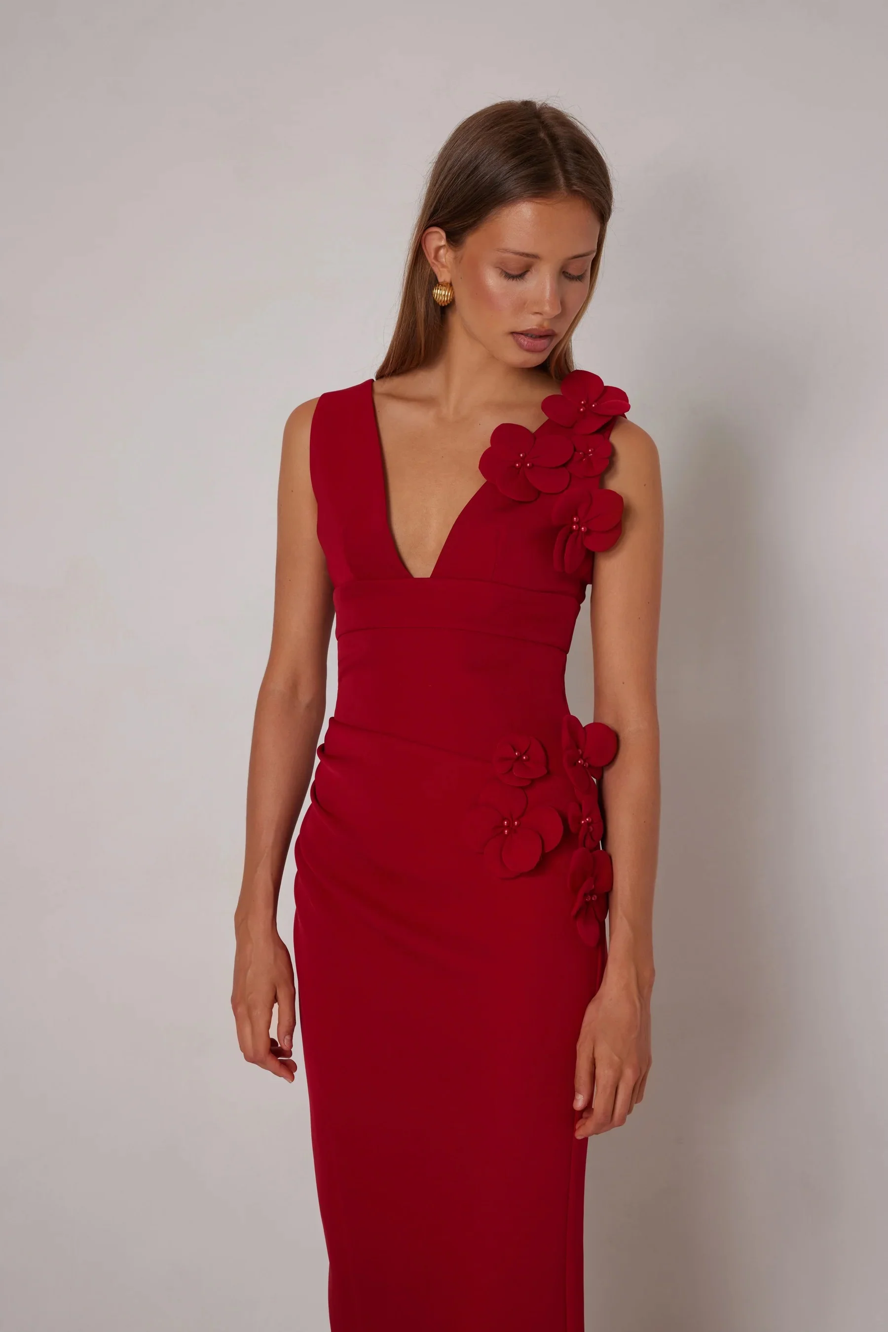 Elle Zeitoune Alyana Dress - Crimson - Image 3