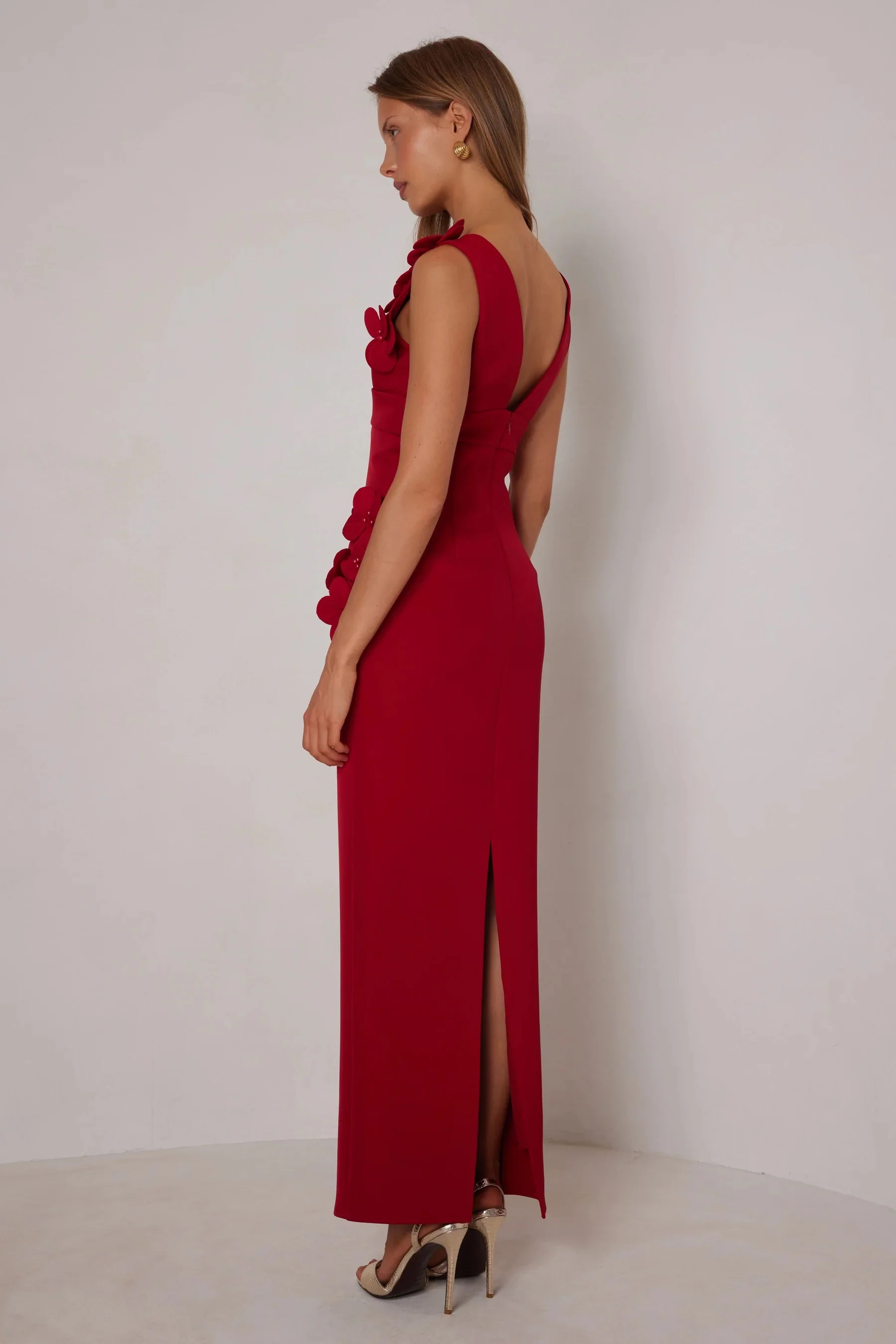 Elle Zeitoune Alyana Dress - Crimson - Image 5