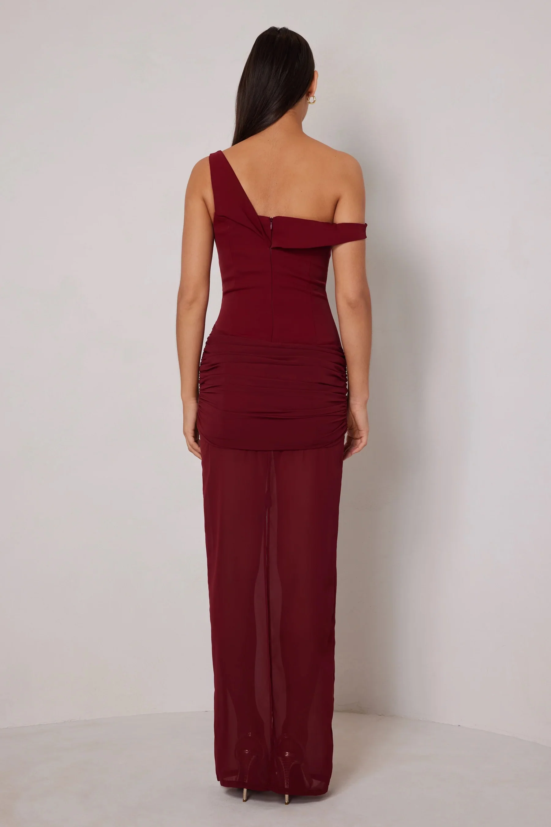 Elle Zeitoune Gizelle Dress - Wine - Image 3