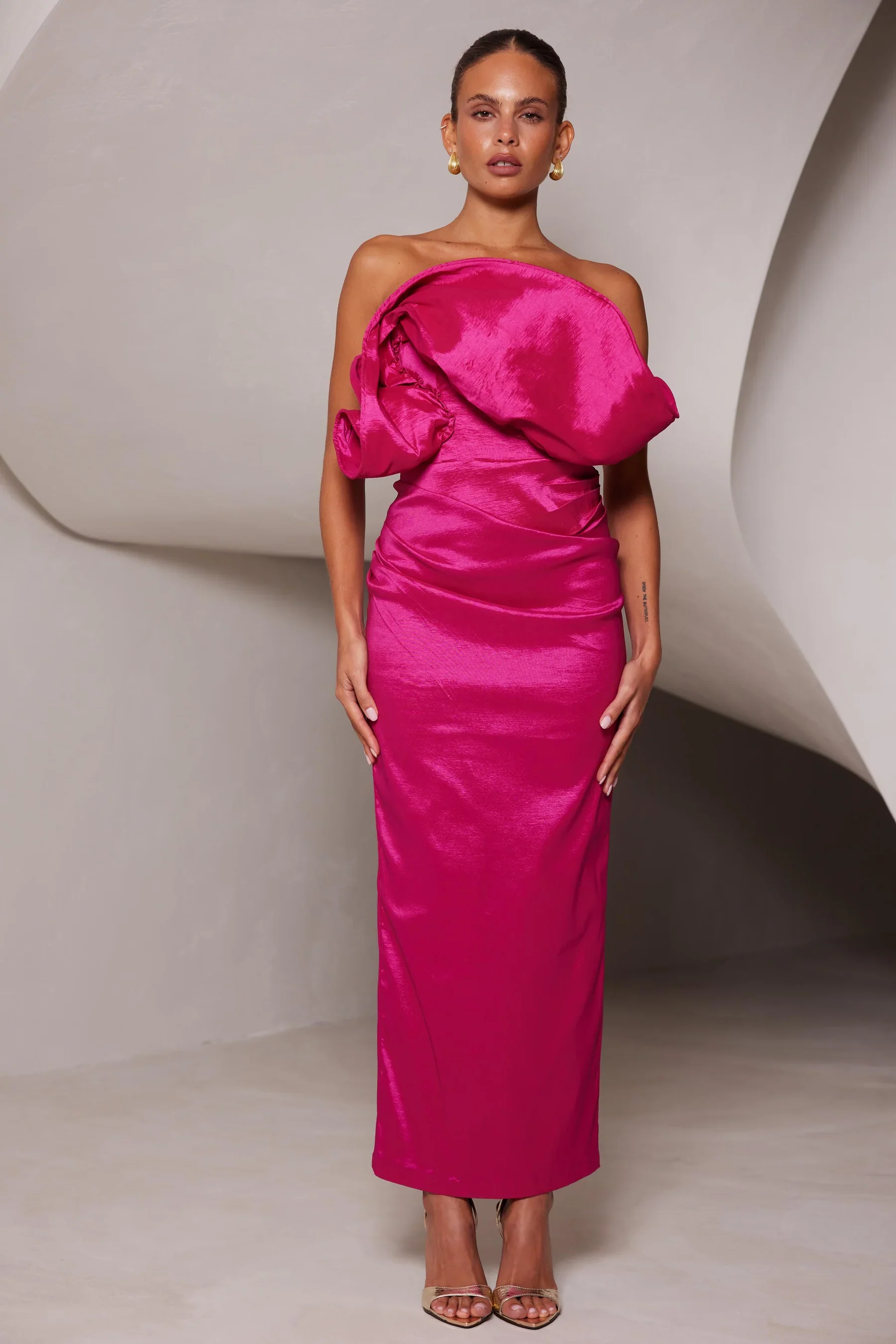 Elle Zeitoune Miles Dress - Raspberry