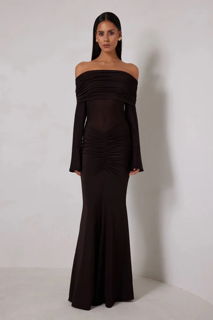 Elle Zeitoune Paige Dress - Espresso