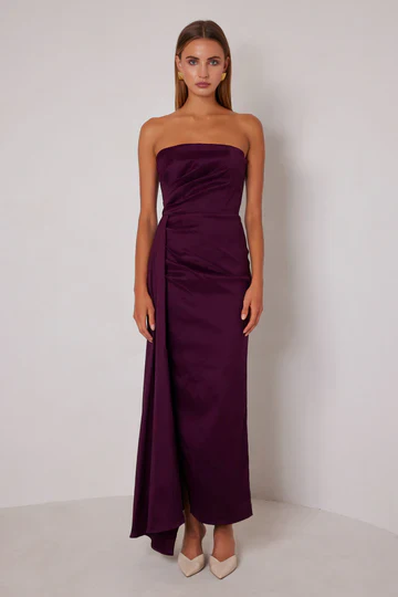 Elle Zeitoune Paulina Maxi Dress - Plum